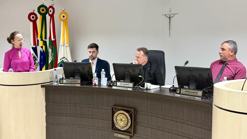  Câmara de Orleans: Sessão Ordinária do dia 01 de Setembro